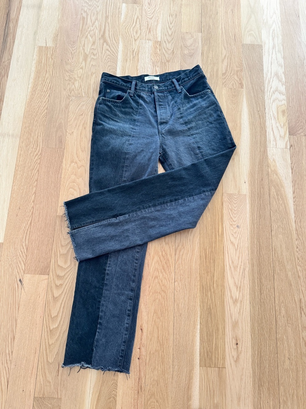 Moussy Women's Two-Tone Black Denim Jeans